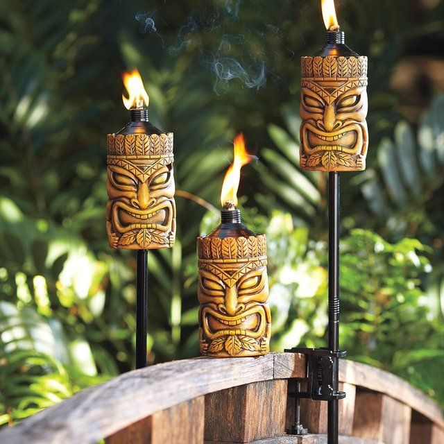Tiki Torch Lights and Outdoor Oil Lamps: Garden Party Ge
