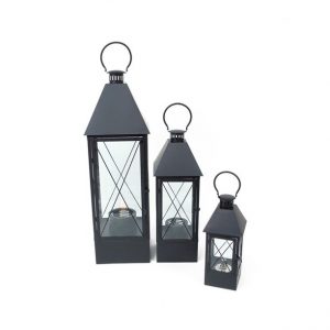 Melrose Set of 3 Vintage Outdoor Patio Garden Oil Lanterns 44 .