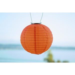 ALLSOP Glow 10 in. Orange Round Nylon Integrated LED Hanging .