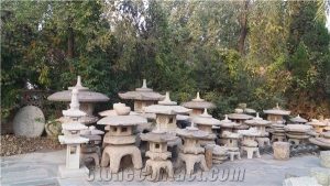 Japanese Style Garden Lantern Stone,Natural Granite,Lamps Outdo