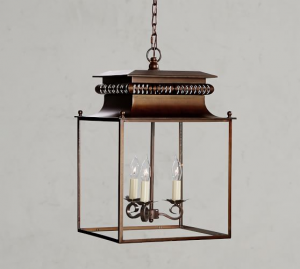 Bolton Oversized Indoor/Outdoor Lantern, Bronze finish (With .