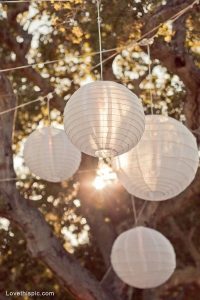 Paper lanterns photography wedding decor outdoors sun country .