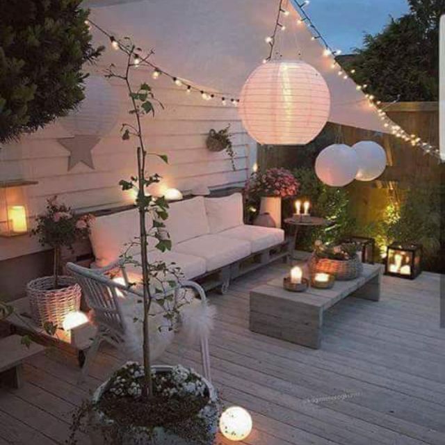 How adorable are these paper lanterns? | Patio, Backyard, Outdo