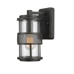 Globe Electric Bronson 1-Light Dark Bronze Outdoor Wall Lantern .