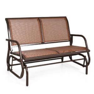 Costway OP70062BN 48" Patio Swing Glider Bench Chair Loveseat .