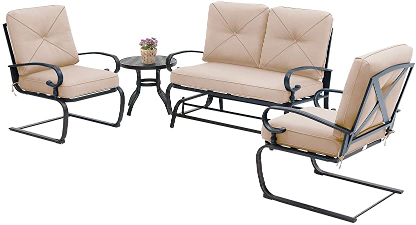 Amazon.com: Incbruce 4Pcs Outdoor Patio Furniture Conversation .