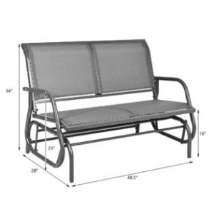 Costway OP70062GR 48" Outdoor Patio Swing Glider Bench Chair .