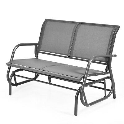 48" Outdoor Patio Swing Glider Bench Chair Loveseat Rocker Lounge .