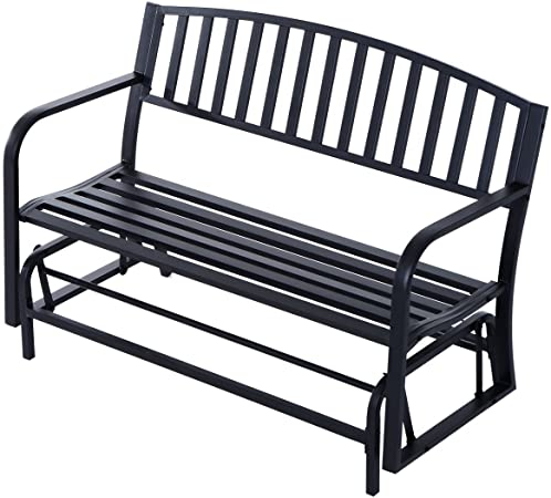 Amazon.com : Outsunny 50" Outdoor Patio Swing Glider Bench Chair .
