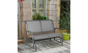 48" Outdoor Patio Swing Glider Bench Chair Loveseat Rocker Lounge .