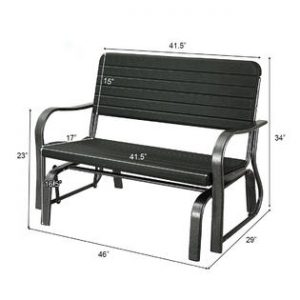 Goplus OP2970 Outdoor Patio Swing Porch Rocker Glider Bench .