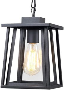 Jazava Outdoor Pendant Light One-Light Hanging Lantern, Exterior .