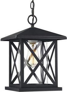 Jazava Exterior Pendant Light Outdoor Hanging Lantern, 14.5 .