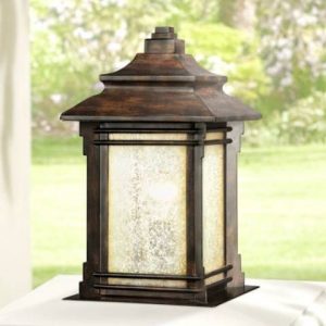 Hickory Point 16 1/2" Walnut Bronze Outdoor Pier Mount Light .