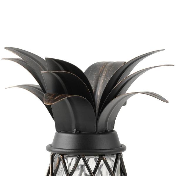 Hampton Bay 12.5 in. Aged Bronze Outdoor Patio LED Candle .