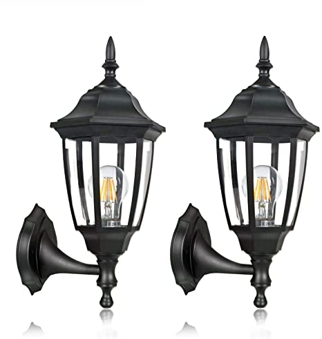 FUDESY 2-Pack Exterior Light Fixture, Corded-Electric 8W Plastic .