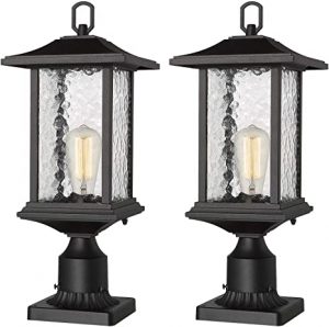 Beionxii Outdoor Post Lights | 2 Pack Exterior Pillar Lantern Pole .