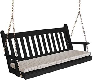 Amazon.com : Aspen Tree Black Porch Swing Mission Style 5' Amish .