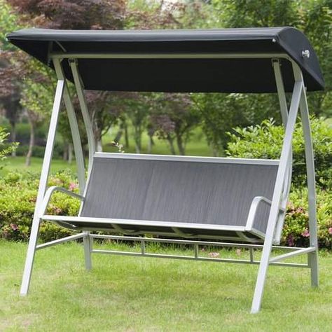 Latura Outdoor PVC-coated polyester Porch Swing with Stand | Porch .