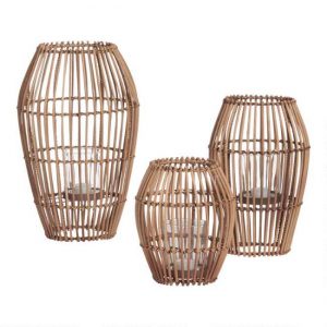 Natural Rattan Bulb Lantern | World Mark