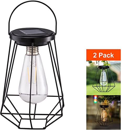 Amazon.com: Outdoor Solar Lanterns Lamps - 2 Pack Tabletop .