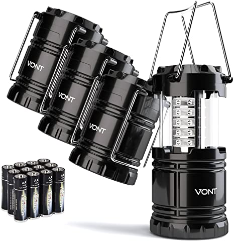 Amazon.com: Vont 4 Pack LED Camping Lantern, LED Lantern, Suitable .