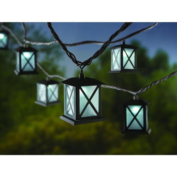 Hampton Bay Metal Lantern Indoor/Outdoor LED String Lights NXT .