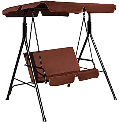 Amazon.com : Tangkula 2 Person Canopy Swing Weather Resistant .