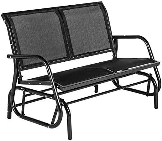 Amazon.com: YOLENY Outdoor Swing Glider Chair with Powder Coated .