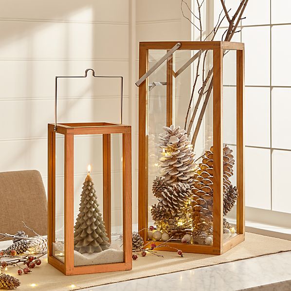 Crosby Wooden Hurricane Lanterns | Crate and Barr