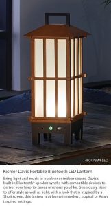 Kichler 49247BWFLED Davis Asian Portable Bluetooth LED Lantern .