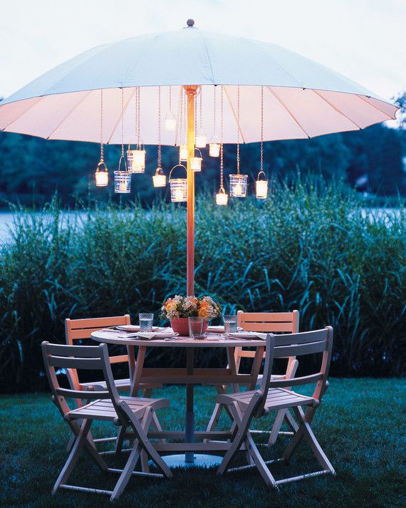 Creative Outdoor Spaces | Patio umbrella lights, Diy outdoor, Best .