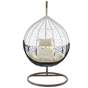 Brayden Studio Eusden Outdoor Wicker Plastic Tear Drop Porch Swing .