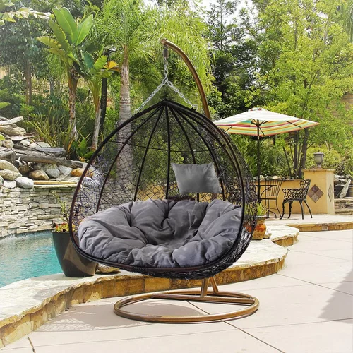 Cutright Double Swing Chair with Stand | Patio swing chair .