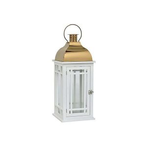 22" Windowpane Lantern White Outdoor Lanterns (€57) ❤ liked on .