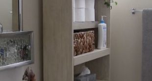 Small bathroom ideas: build you own simple DIY over the toilet .