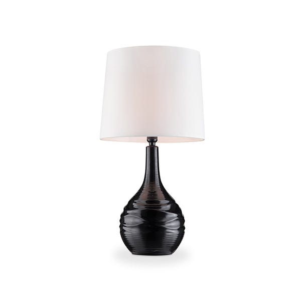 Shop Ore International Nisha Black Ceramic Living Room Table Lamp .