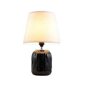 Shop Ore International Indira Black Ceramic Living Room Table Lamp .