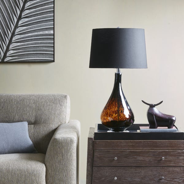 Shop Madison Park Mercer Black Table Lamp with Cone Shade .