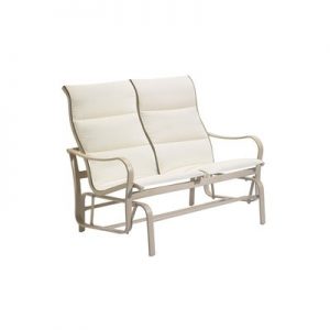 Tropitone Shoreline Padded Sling Double Glider Bench Finish .