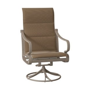 Tropitone Torino Padded Sling High Back Swivel Rocking Chair with .