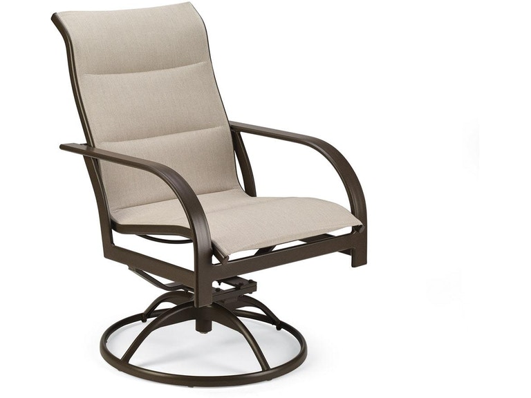 Outdoor/Patio Padded Sling High Back Swivel Tilt Dining Chair by .