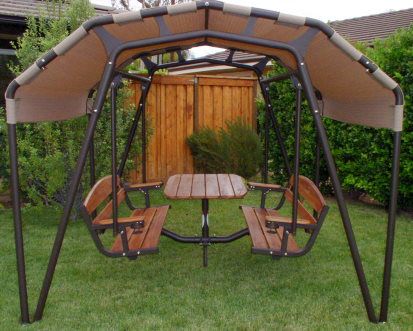 The Ultimate Outdoor 6-Person Patio Swing Set | Patio swing set .