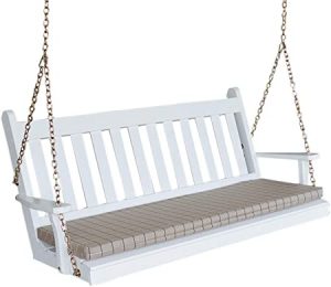 Amazon.com : Aspen Tree White Mission Style Porch Swing - Custom .