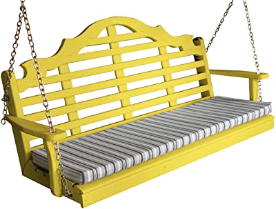 Amazon.com : Wood Porch Swing, Amish Outdoor Hanging Porch Swings .