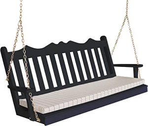 Amazon.com : Aspen Tree Interiors Black Wood Porch Swing 5' Amish .