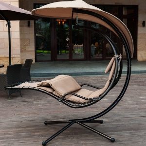 Shop SunLife Porch Swing Patio Hanging Chaise Sling Hammock .