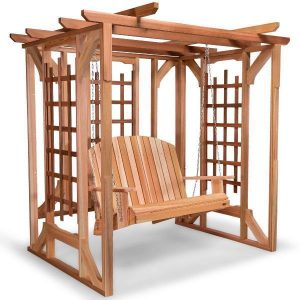 Buy the All Things Cedar Western Red Cedar Pergola Arbor Swing .