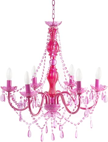 Silly Gifts SY100773PI-110V Gypsy Pink 6 Arm Chandelier - - Amazon.c