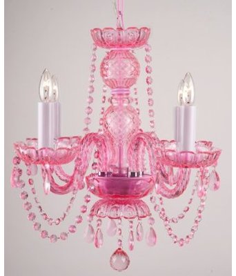 House of Hampton Emerita 4-Light Candle Style Chandelier | Pink .